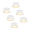 Set van 6 Dimbare LED modules - 6 watt 570 lumen - CCT instelbare lichtkleur 2700K/4000K/6000K | HOFTRONIC