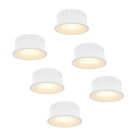 Set van 6 Dimbare LED modules - 6 watt 570 lumen - CCT instelbare lichtkleur 2700K/4000K/6000K | HOFTRONIC