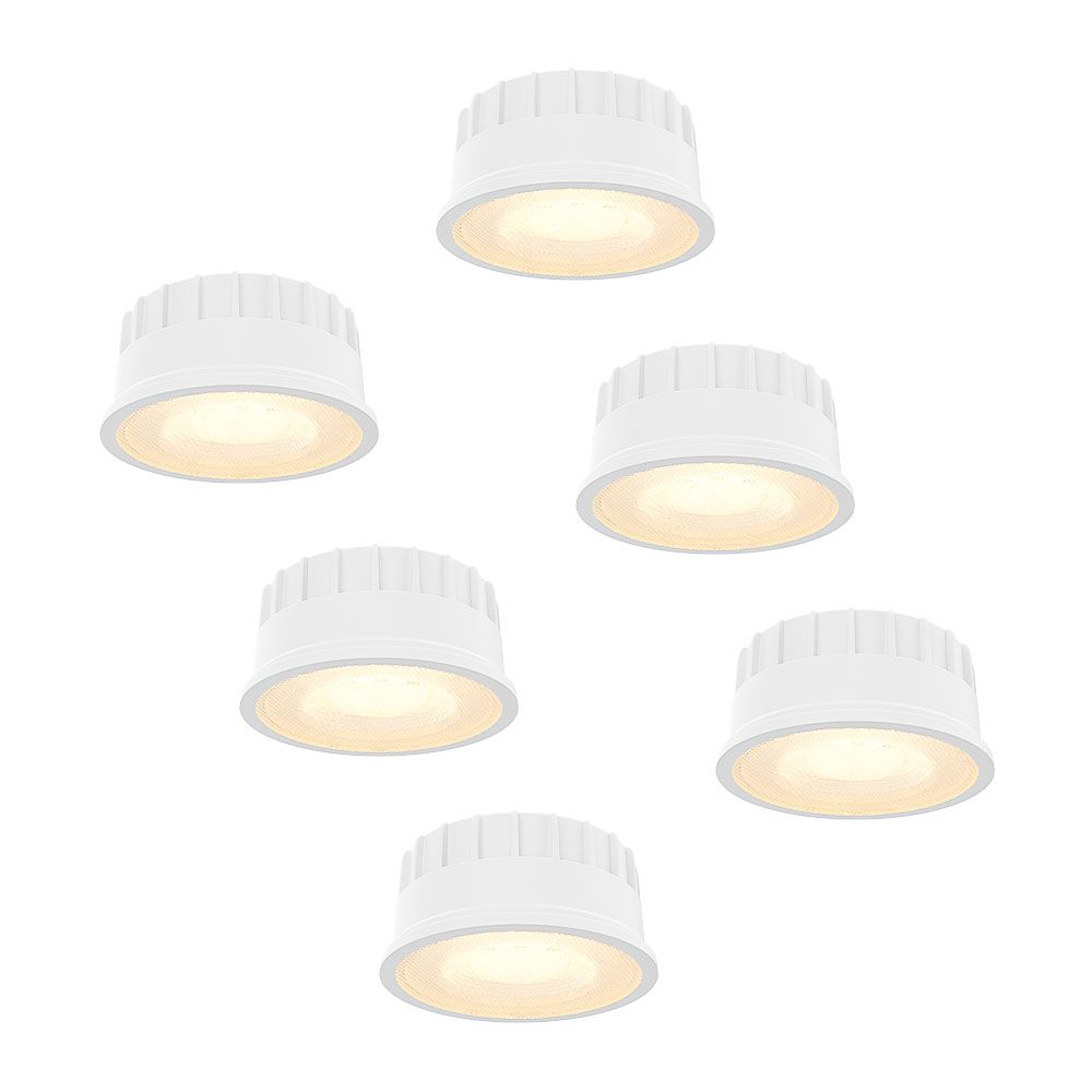 Set van 6 Dimbare LED modules - 6 watt 570 lumen - CCT instelbare lichtkleur 2700K/4000K/6000K | HOFTRONIC