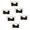 Set van 6 Durham vierkante LED inbouwspot - 4 Watt 345 Lumen - 4000K neutraal wit - GU10 - Dimbaar Kantelbaar - Voor binnen - Wit | HOFTRONIC