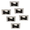 Set van 6 Durham vierkante LED inbouwspots - 4 Watt 345 Lumen - 6500K daglicht wit - GU10 - Dimbaar Kantelbaar - Voor binnen - RVS | HOFTRONIC