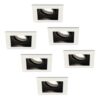 Set van 6 Durham vierkante LED inbouwspots - 4 Watt 345 Lumen - 6500K daglicht wit - GU10 - Dimbaar Kantelbaar - Voor binnen - Wit | HOFTRONIC