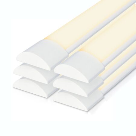 Set van 6 LED Batten 120cm - 40 Watt 5600 lumen (140lm/w) - 3000K warm wit - Vervangt 330W - Samsung SMD LED chips - Flikkervrij - IP20 Stofdicht - Onderbouwverlichting | HOFTRONIC