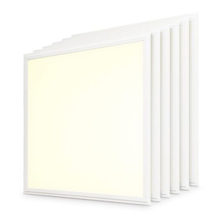 Set van 6 LED panelen - 62x62cm - 36 Watt 4320 lumen (120lm/W) - 3000K warm wit - Flikkervrij - UGR22 - IP20 voor binnen - 50.000 branduren | HOFTRONIC