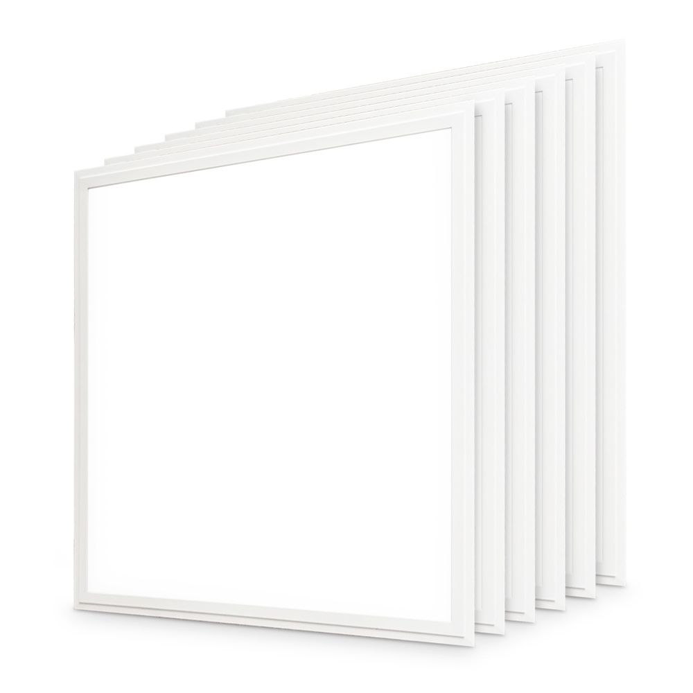 Set van 6 LED panelen - 62x62cm - 36 Watt 4320 lumen (120lm/W) - 4000K neutraal wit - Flikkervrij - UGR19 - IP20 voor binnen - 50.000 branduren | HOFTRONIC