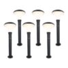 Set van 6 Layton solar sokkellampen - 3000K Warm wit - 900 lumen - 6-12 uur brandtijd - Tuinlantaarn - Padverlichting - IP65 waterdicht | HOFTRONIC