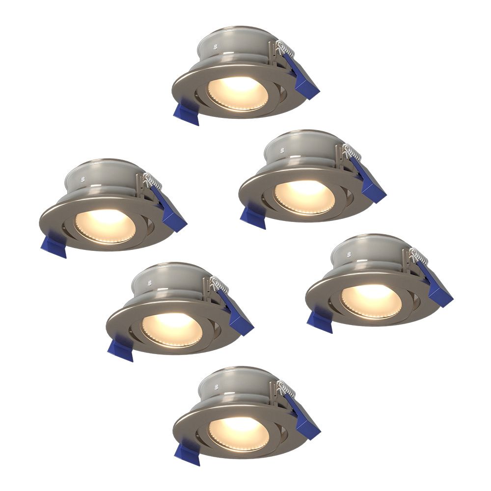 Set van 6 Lima LED inbouwspots - 4 Watt 345 Lumen - 4000K neutraal wit - GU10 - Dimbaar - Rond - Kantelbaar - IP65 Waterdicht - RVS - Voor binnen