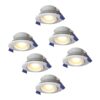 Set van 6 Lima LED inbouwspots - 4 Watt 345 Lumen - 4000K neutraal wit - GU10 - Dimbaar - Rond - Kantelbaar - IP65 Waterdicht - Wit - Voor binnen