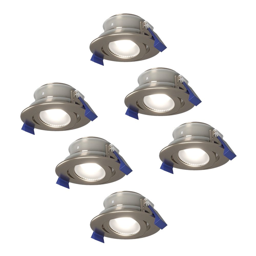 Set van 6 Lima LED inbouwspots - 4 Watt 345 Lumen - 6500K daglicht wit - GU10 - Dimbaar - Rond - Kantelbaar - IP65 Waterdicht - RVS - Voor binnen