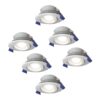 Set van 6 Lima LED inbouwspots - 4 Watt 345 Lumen - 6500K daglicht wit - GU10 - Dimbaar - Rond - Kantelbaar - IP65 Waterdicht - Wit - Voor binnen