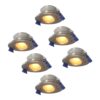 Set van 6 Lima LED inbouwspots - 4 Watt 345 lumen - 2700K Warm wit - GU10 - Dimbaar - Rond - Kantelbaar - IP65 Waterdicht - RVS - Voor binnen