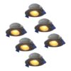 Set van 6 Lima LED inbouwspots - 4 Watt 345 lumen - 2700K Warm wit - GU10 - Dimbaar - Rond - Kantelbaar - IP65 Waterdicht - Zwart - Voor binnen