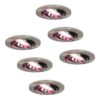 Set van 6 Lublin smart inbouwspots - Wifi + Bluetooth - RGBWW - GU10 - Kantelbaar - Google Home
