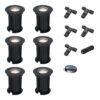 Set van 6 Maisy LED Grondspots Rond - Dimbaar - GU10 - 4000K neutraal wit - 4 Watt 345 Lumen - Rond - Ø12cm - Tuinspot - Oprit - Zwart - IP67 - Inclusief installatiemateriaal (Kabel & connector) | HOFTRONIC