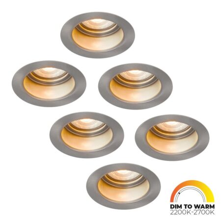 Set van 6 Mari - LED platte inbouwspots met lage inbouwdiepte 58mm - 3