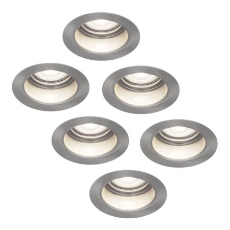 Set van 6 Mari - LED platte inbouwspots met lage inbouwdiepte 58mm - 3