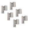 Set van 6 Mason Wandlampen - 6500K Daglicht Wit - Bewegingssensor en Schemerschakelaar - RVS - IP44 Waterdicht - Wandspot voor binnen en buiten | HOFTRONIC