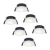 Set van 6 Napels LED inbouwspots Extra Plat (39mm) - 360° Kantelbaar - 8 Watt 570 Lumen - Dimbaar - IP65 Waterdicht voor Badkamer