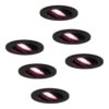 Set van 6 Oslo smart inbouwspots - Wifi + Bluetooth - RGBWW - GU10 - Kantelbaar - Google Home