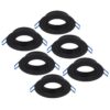 Set van 6 Pedro LED Inbouwspots - Kantelbaar - Diameter 90mm - Rond - GU10 Fitting inbouwarmatuur - IP20 voor binnen - Zwart | HOFTRONIC