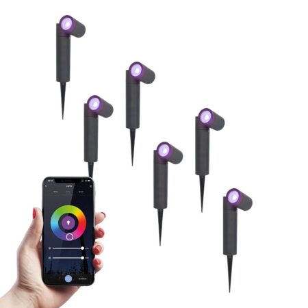 Set van 6 Pinero - Smart LED Prikspot - IP65 waterdicht - 5