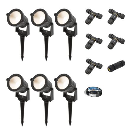 Set van 6 Piton LED Prikspots - 4