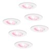 Set van 6 Pittsburg Smart inbouwspots - 4.8 Watt 345 Lumen - Wifi + Bluetooth - RGBWW - GU10 - Google Home
