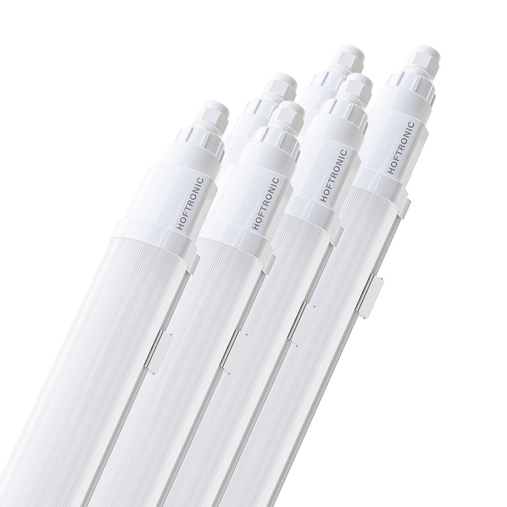 Set van 6 Q-Series LED TL Armaturen 60cm - 18 Watt 2160 Lumen vervangt 72 Watt - 120lm/W - 6500K daglicht wit licht - Gereedschapsloos Koppelbaar - IK08 - IP65 Waterdicht - Tri-proof plafondverlichting | HOFTRONIC