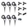 Set van 6 Sydney LED prikspots - Dimbaar - Kantelbaar - GU10 4 Watt 345 Lumen - 6500K daglicht wit - IP64 Waterdicht - Zwart - Inclusief installatiemateriaal (Kabel & connector) | HOFTRONIC