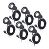 Set van 6 Sydney LED prikspots - GU10 4 Watt 345 Lumen - Dimbaar - Kantelbaar - 6500K daglicht wit - IP64 Waterdicht - 1.5m kabel met EU-stekker - Zwart | HOFTRONIC