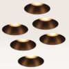 Set van 6 Trimless Inbouwspots Junaro Bronzo - Inbouwdiepte 100mm - GU10-fitting - IP20 voor binnen - Brons - Met doorlusbedrading | LUSENZ
