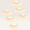 Set van 6 Trimless Inbouwspots Junaro bianco - Inbouwdiepte 100mm - GU10-fitting - IP20 voor binnen - Wit - Met doorlusbedrading | LUSENZ
