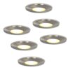 Set van 6 Vegas - LED Inbouwspots - 4 Watt 345 lumen - 2700K Warm wit - GU10 - Dimbaar - Rond - IP44 voor badkamer