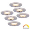Set van 6 Venezia LED inbouwspots - 6 Watt 460lm - Dim to warm - Rond - Dimbaar - IP65 waterdicht - Chrome - Voor binnen