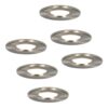 Set van 6 Venezia LED inbouwspots - 6 Watt 650 lumen - 2700K warm wit - Dimbaar - Rond - IP65 waterdicht - RVS - Voor binnen