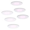 Set van 6 Venezia Smart inbouwspots - IP65 waterdicht - 6 Watt 450 lumen - Wifi + Bluetooth - RGBWW - Google Home
