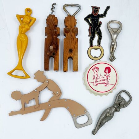 Set van 7 Erotische Vintage Flessenopeners - Originele Verzamelobjecten | The Dutch Pickers