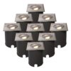 Set van 9 Cody LED Grondspots RVS - GU10 4