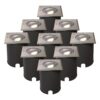 Set van 9 Cody LED Grondspots RVS - GU10 4
