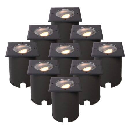 Set van 9 Cody LED Grondspots Zwart - GU10 4