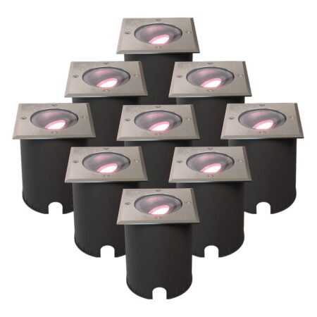 Set van 9 Cody - Smart LED Grondspot - IP67 waterdicht - 5