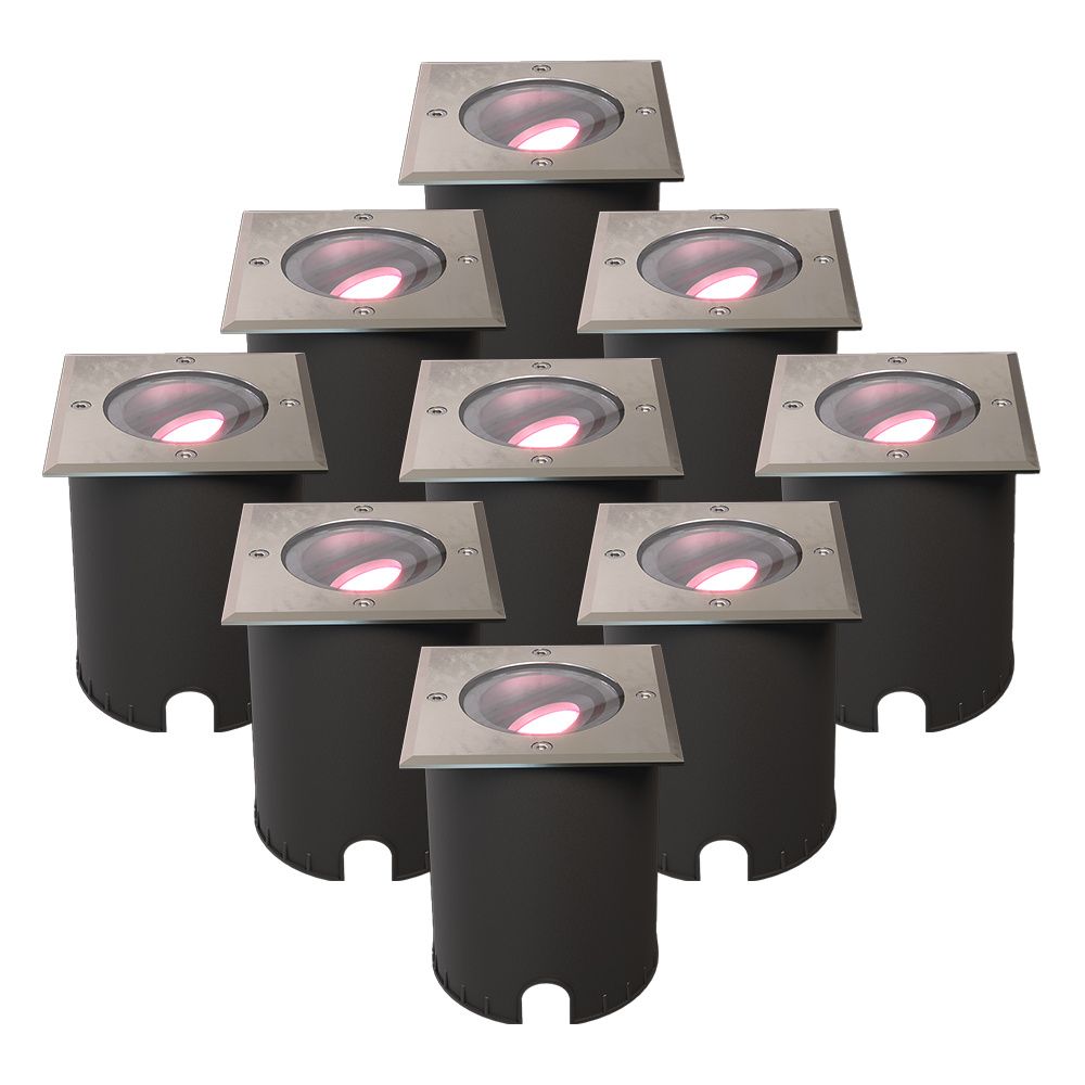 Set van 9 Cody - Smart LED Grondspot - IP67 waterdicht - 5