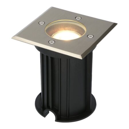 Set van 9 LED Grondspots vierkant buiten - Dimbaar - GU10 - 4000K neutraal wit - 4 Watt 345 Lumen - Tuinspot - Oprit - RVS - IP65 | V-TAC