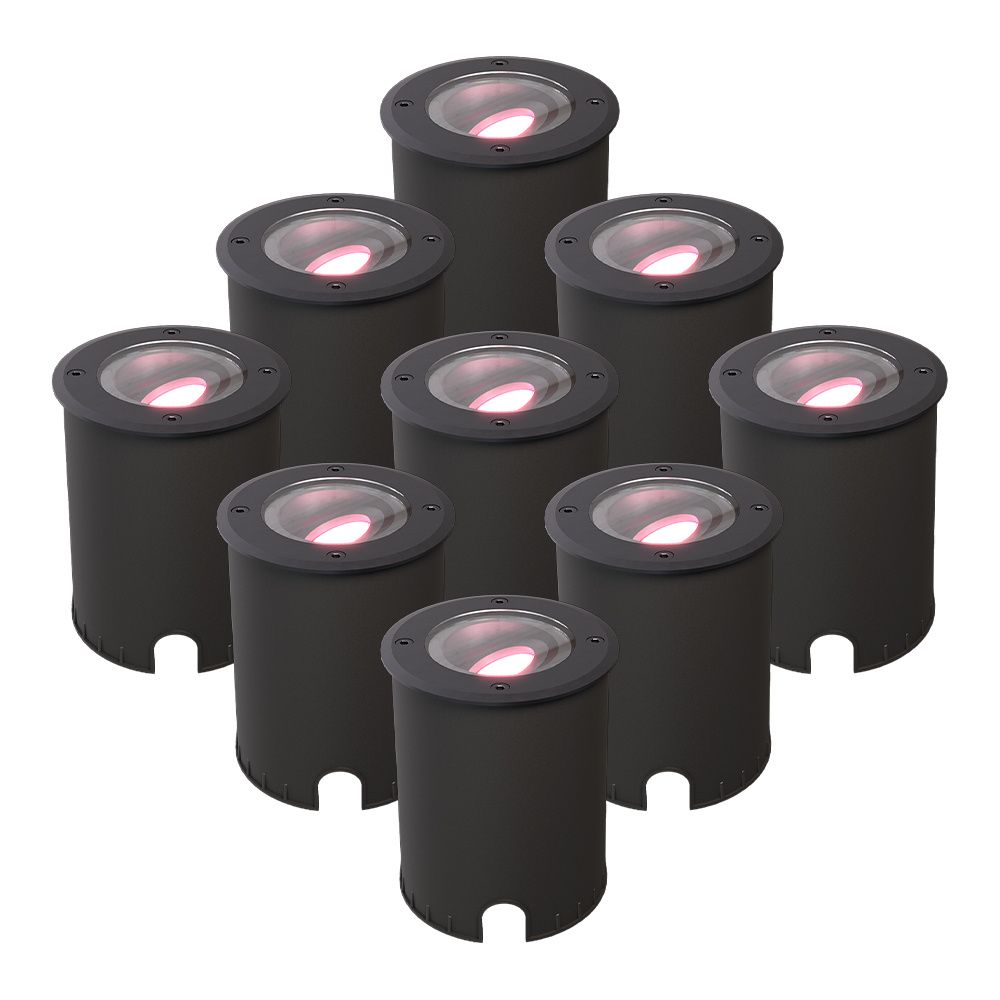 Set van 9 Lilly - Smart LED Grondspot - IP67 waterdicht - 5