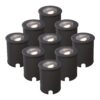 Set van 9 Lilly dimbare LED Grondspot - Kantelbaar - Overrijdbaar - Rond - 4000K neutraal wit - IP67 waterdicht - 3 jaar garantie - Zwart | HOFTRONIC