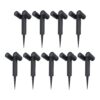 Set van 9 Pinero Dubbel LED prikspot - Kantelbaar - Dimbaar - GU10 - IP65 waterdicht - Zwart - Tuinspot - Pinspot | HOFTRONIC