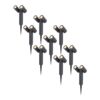 Set van 9 Pinero Dubbel LED prikspots - GU10 8 Watt 345 Lumen - Dimbaar - Kantelbaar - GU10 - 4000K neutraal wit - IP64 Waterdicht - Zwart | HOFTRONIC