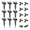 Set van 9 Pinero Dubbel LED prikspots - GU10 8W 690lm - Dimbaar - Kantelbaar - GU10 - 4000K - IP64 - Zwart - Inclusief installatiemateriaal (Kabel & connector) | HOFTRONIC