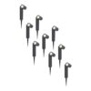 Set van 9 Pinero LED prikspots - GU10 4 Watt 345 Lumen - Dimbaar - Kantelbaar - 6500K daglicht wit - IP64 Waterdicht - Zwart - Tuinspot | HOFTRONIC