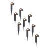Set van 9 Pinero LED prikspots - GU10 4 Watt 345 lumen - Dimbaar - Kantelbaar - 2700K warm wit - IP65 Waterdicht - Zwart - Tuinspots | HOFTRONIC
